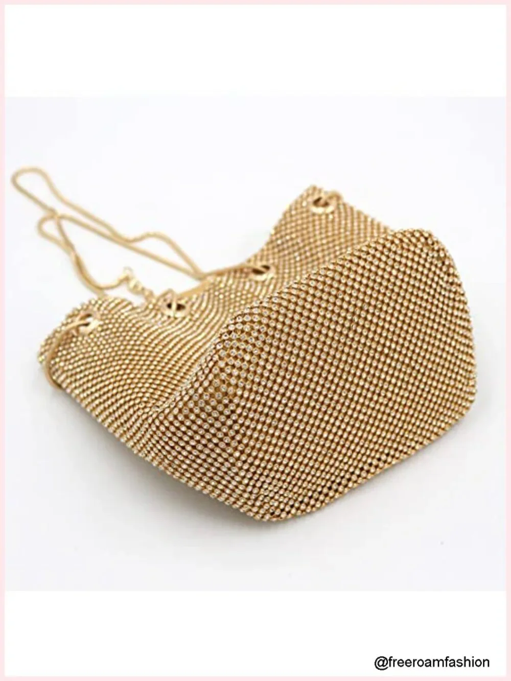 Full Rhinestone Bucket Bag Evening Clutch Party Wedding Shoulder Bag